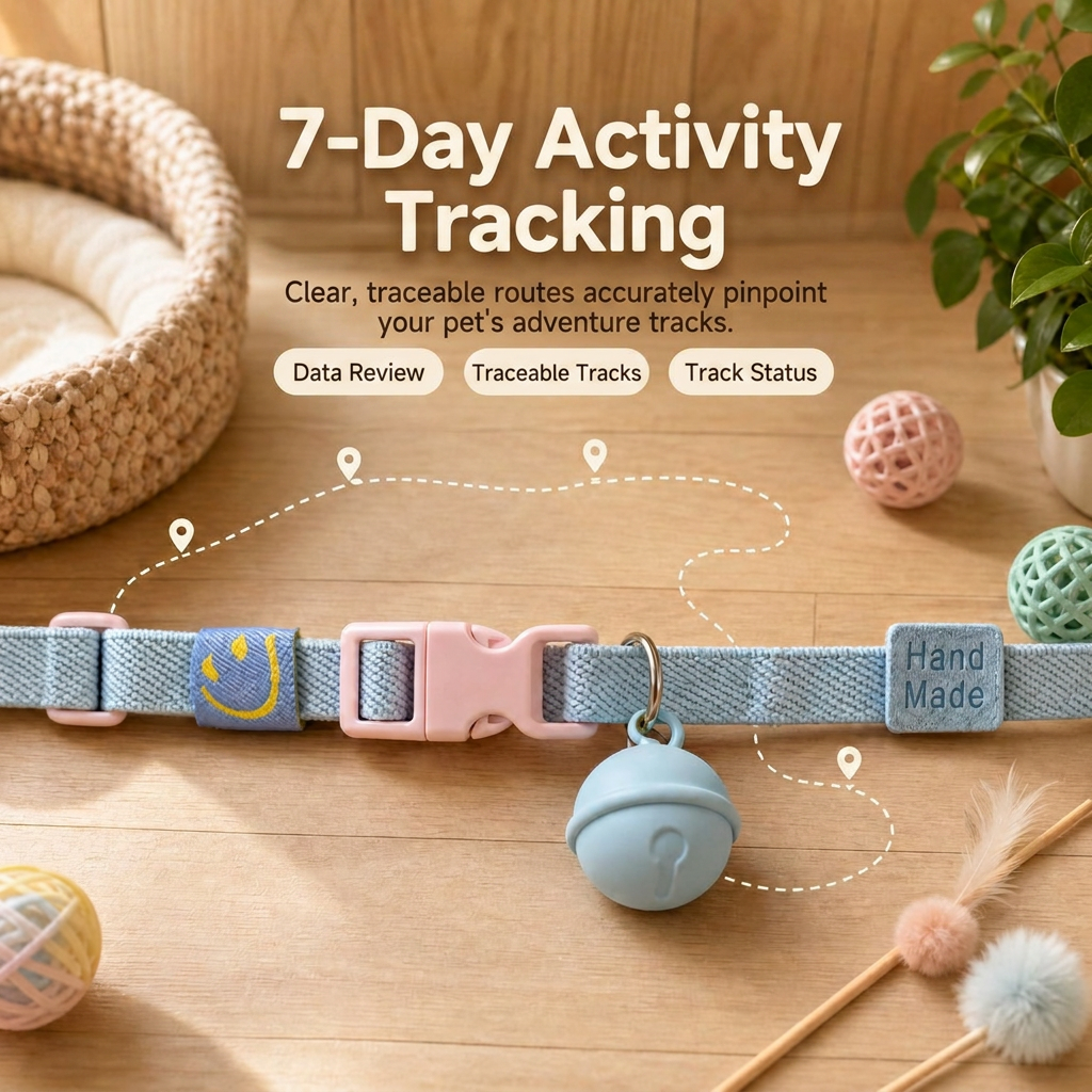 Cat GPS locator with lightweight anti-loss collar attachment