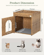 Cat litter box furniture designed to conceal the litter tray indoors