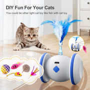 Automatic cat toy encouraging chasing and pawing activity