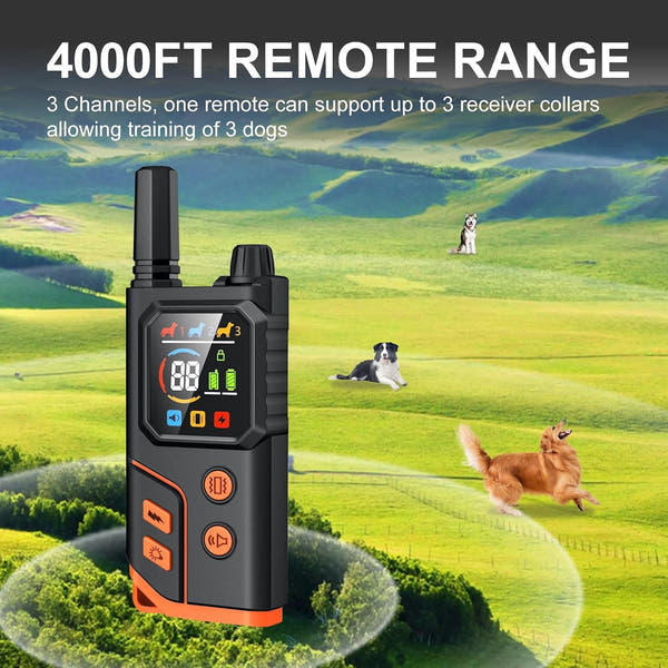 Color display remote controller for smart dog training collar