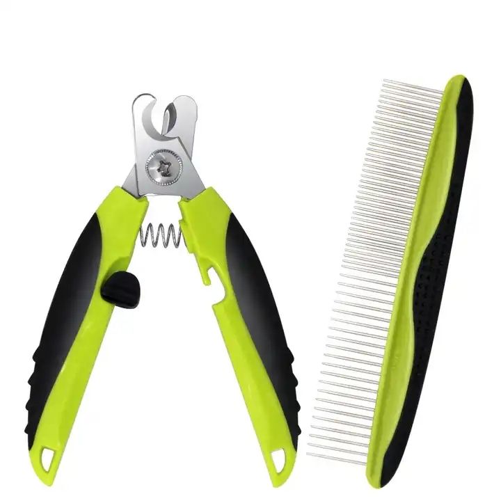 Pet grooming comb set for combing detangling and maintaining dog hair