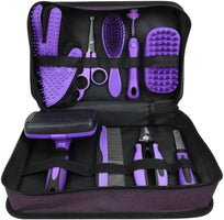 Dog grooming set with scissors nail clipper needle comb dog combing tool and petting glove