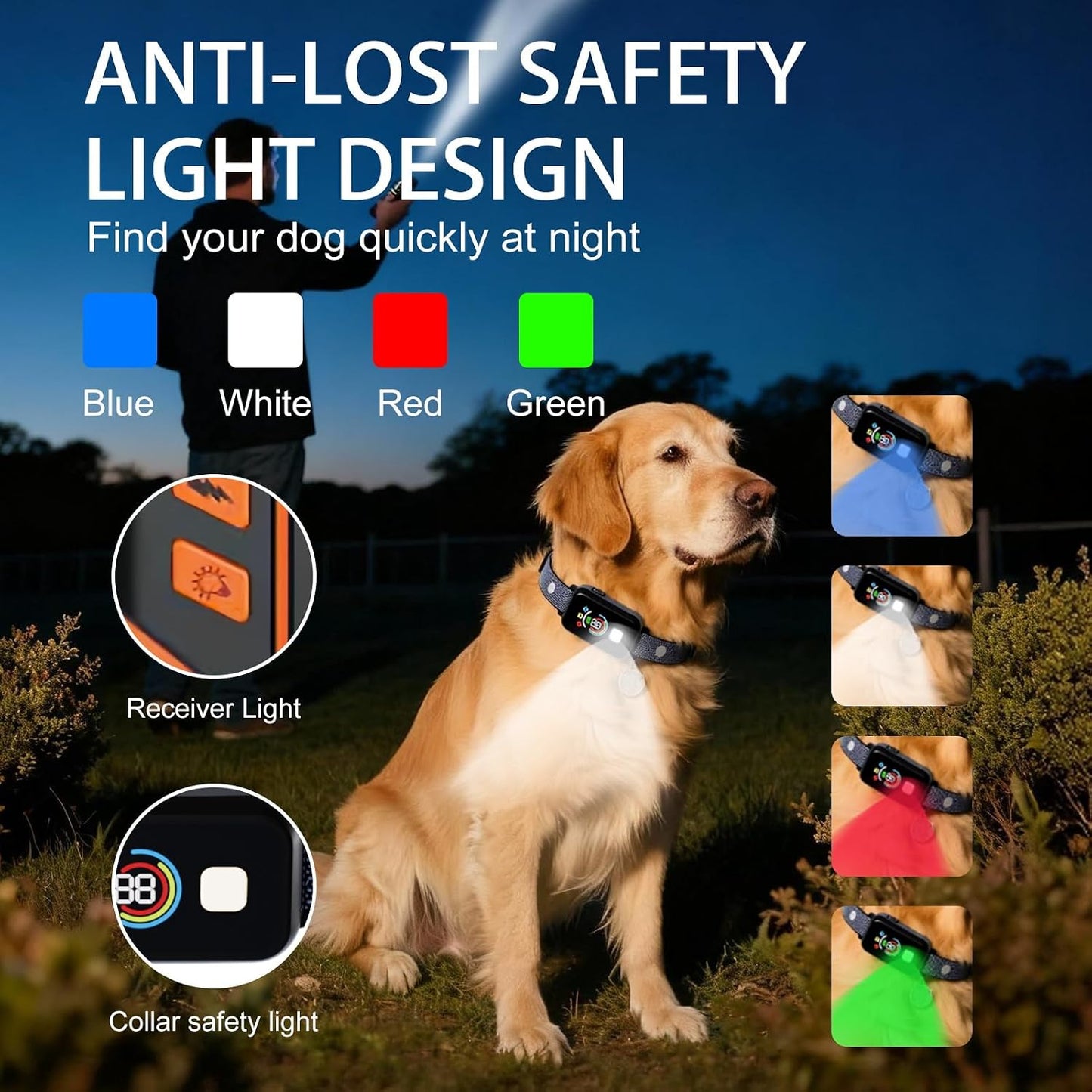 Remote anti barking device for dogs with long range control system