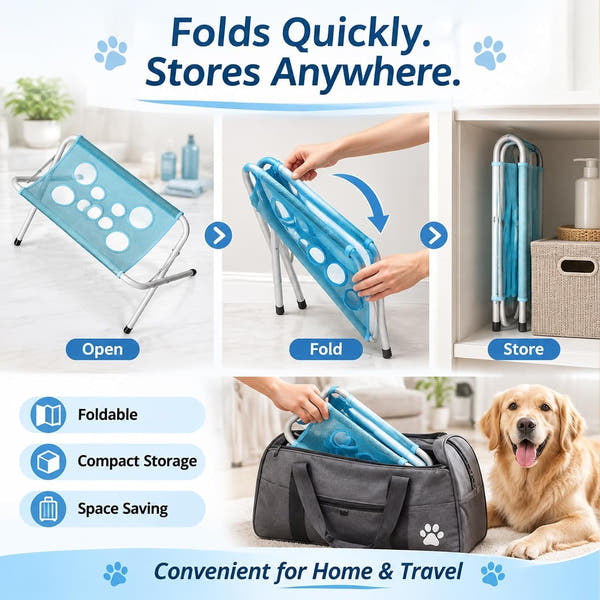Pet grooming hammock for dog and cat paw care and routine grooming