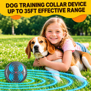 Long-range dog barking deterrent with ultrasonic coverage up to 35 feet