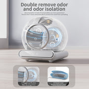 Deodorizing cat litter box with odour control function