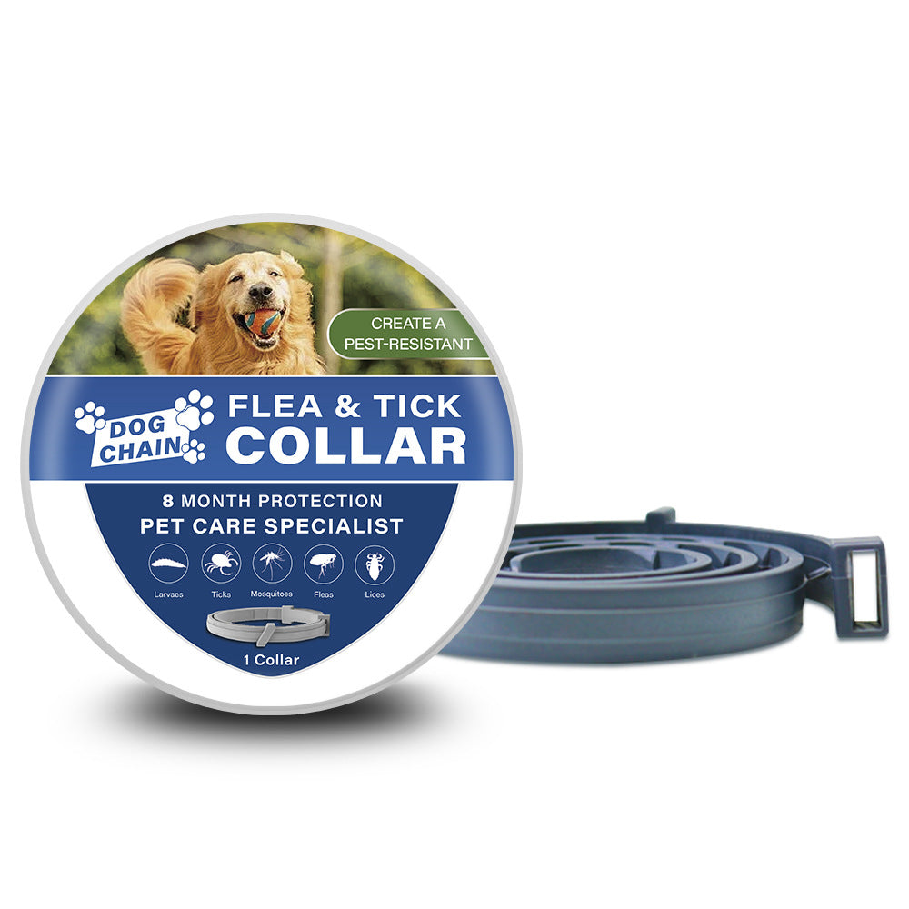 Pet flea collar for cats and dogs with comfortable wearable design