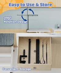 Dog grooming table arm designed for grooming large dogs
