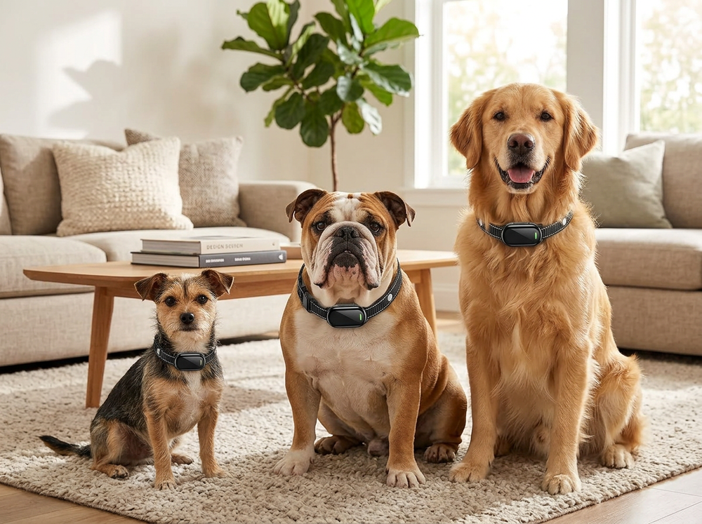 

Anti-bark collar suitable for small medium and large dogs
