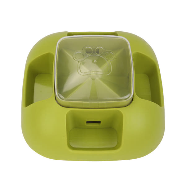 Dog bowl for fast eaters with slow feeding pattern