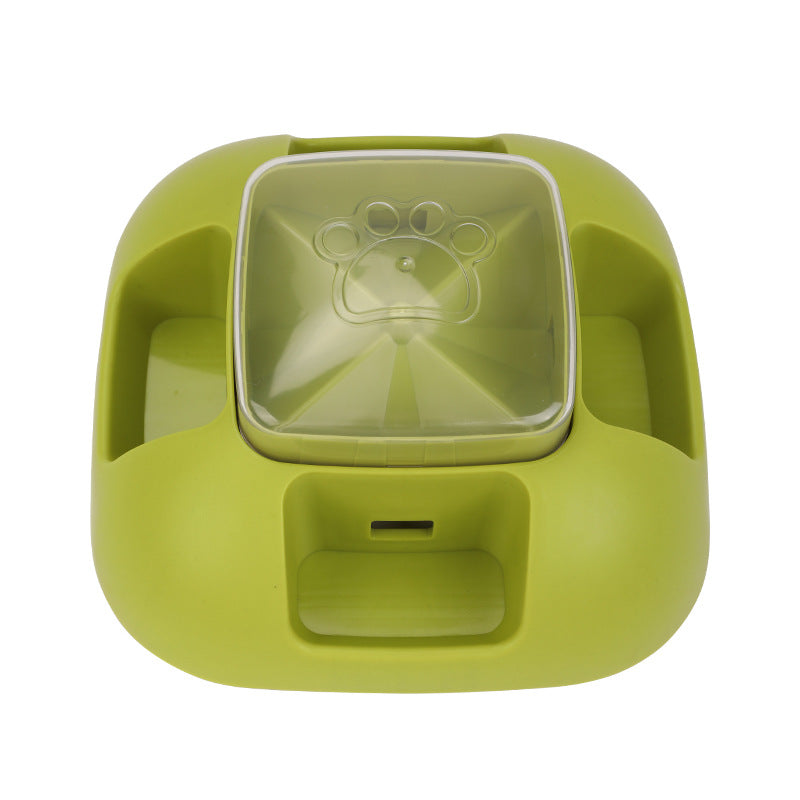 Dog bowl for fast eaters with slow feeding pattern