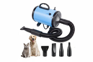 Dog and cat hair dryer blower with adjustable heat settings