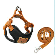 Dog collar harness set with leash for everyday pet walking