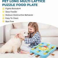Dog enrichment bowl for mental stimulation and healthy eating