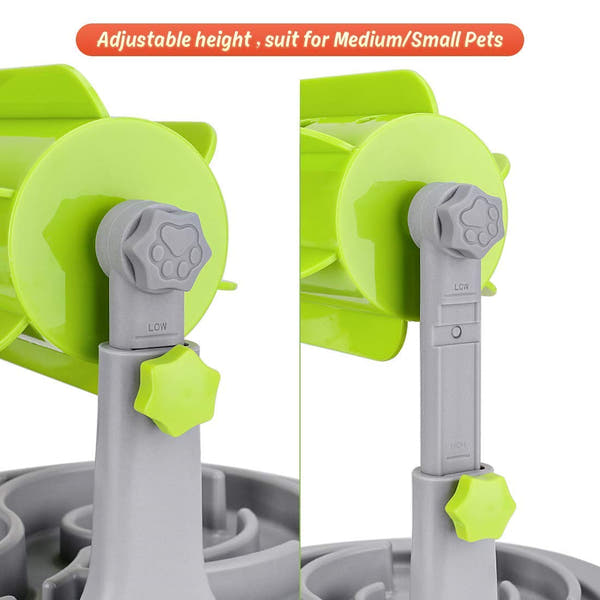 Dog food bowl for fast eaters with interactive slow feeding design