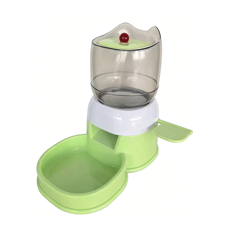 Dog food container with convenient press dispensing function