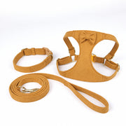 Dog harness with leash and adjustable chest strap for puppies