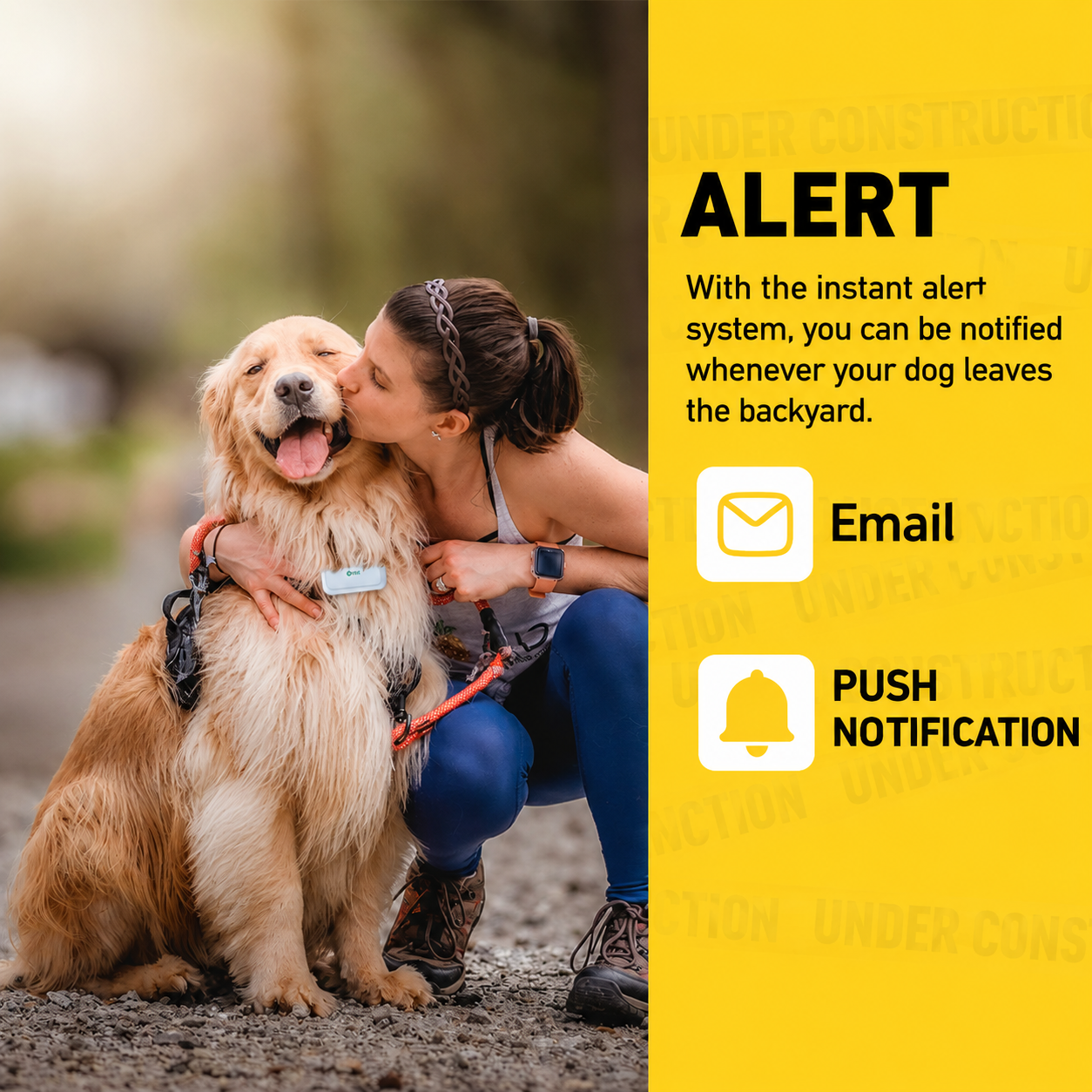 Dog tracker with GPS for monitoring pet location during outdoor activities