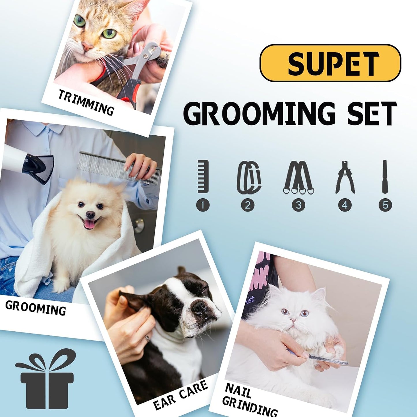 Dog grooming hammock providing positioning support during nail trimming