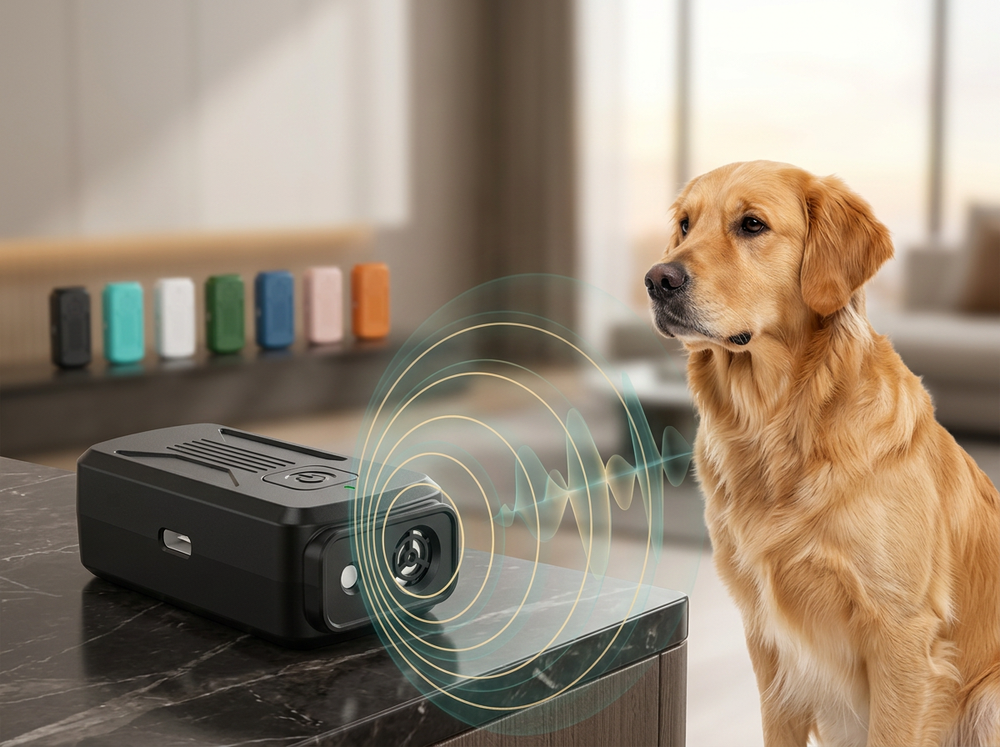 

Handheld ultrasonic dog bark stopper device.