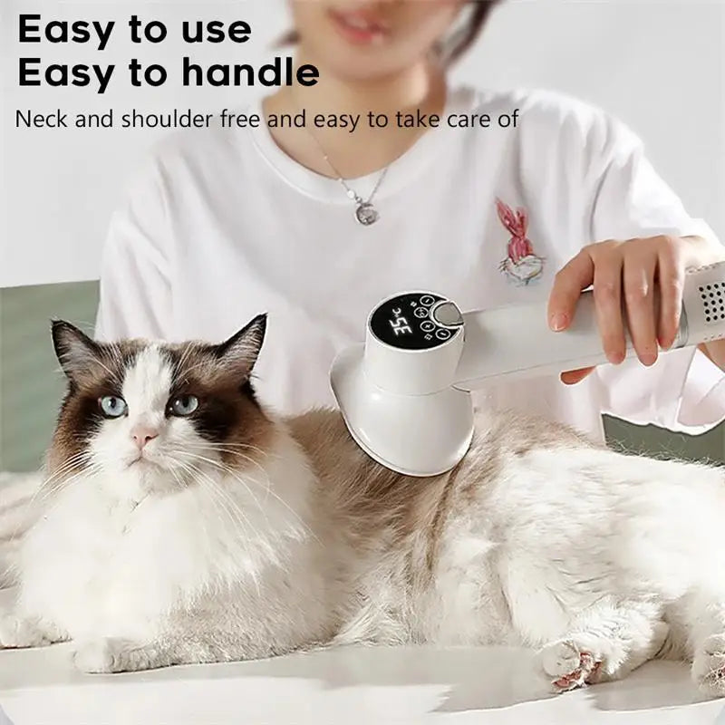 Pet hair dryer grooming comb for regular dog coat maintenance