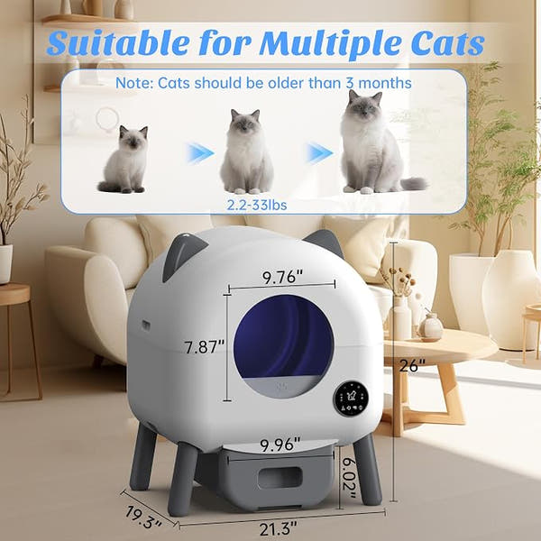 Electric cat litter box with automatic cleaning operation