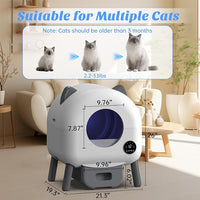 Electric cat litter box with automatic cleaning operation