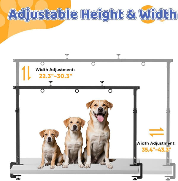 Dog grooming tools arm with table clamp for large dogs