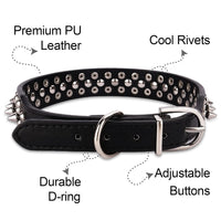 Adjustable fashion dog collar with leather style chain design