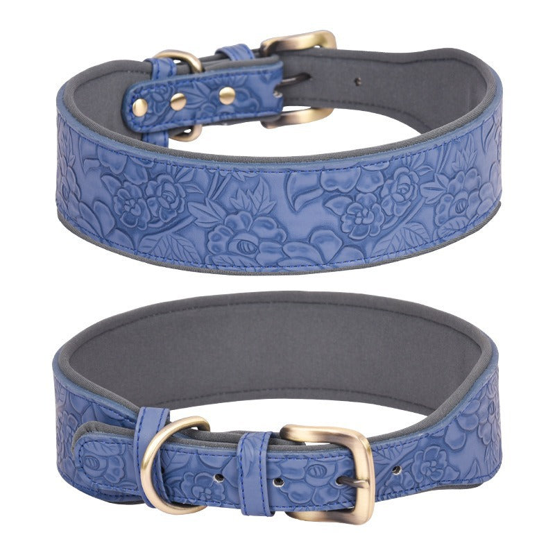 Stylish padded leather collar accessory for dogs