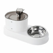 Filtered pet water fountain providing circulating drinking water for cats and dogs