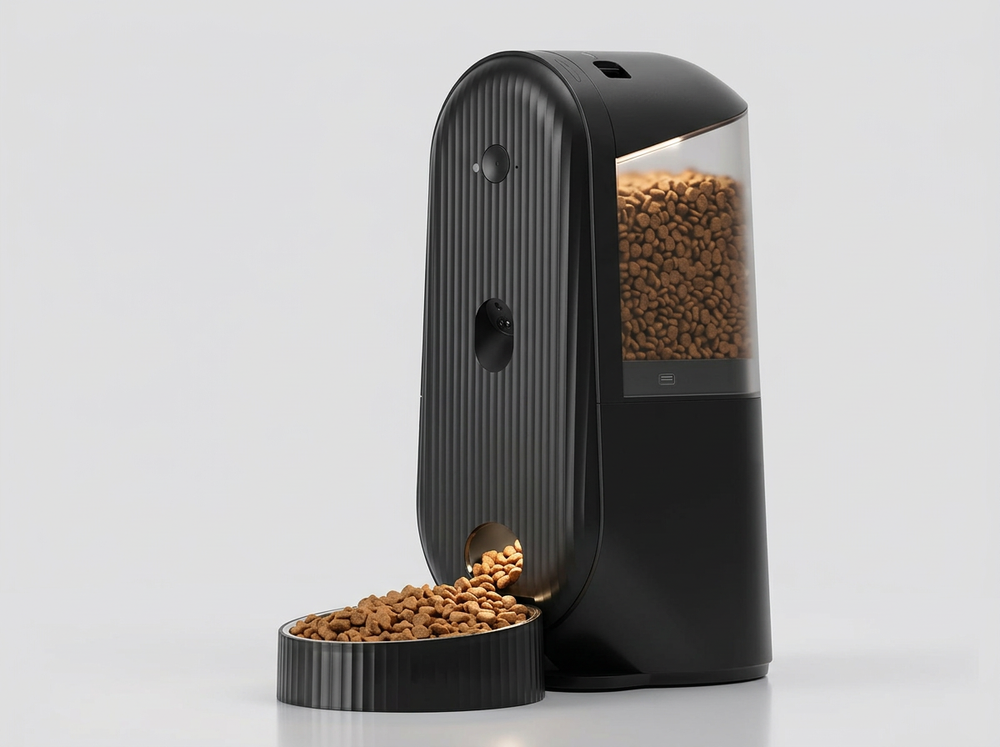 4L automatic cat dog food dispenser storage
