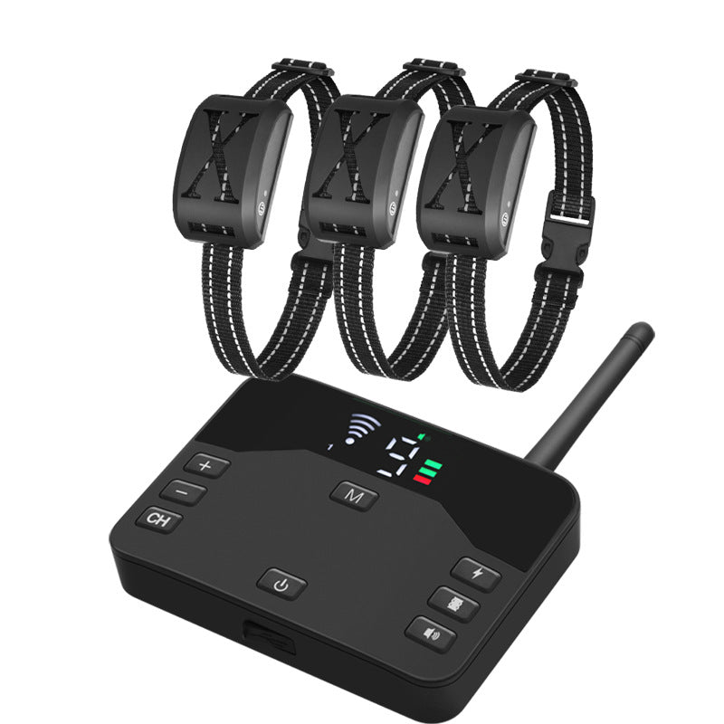 2-in-1 wireless dog fence and training collar system with rechargeable waterproof receiver