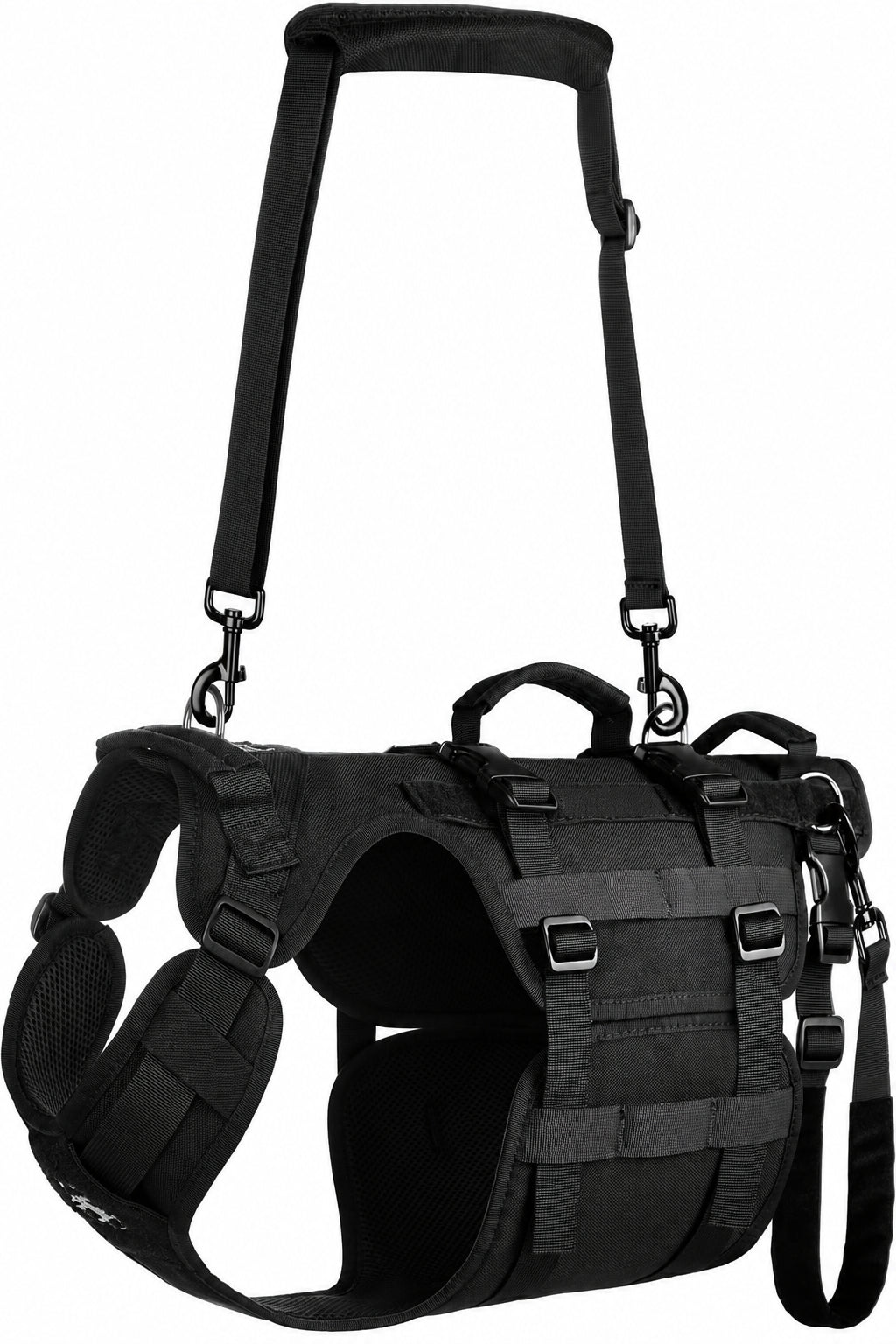Large dog lift harness with full body mobility support vest and handles