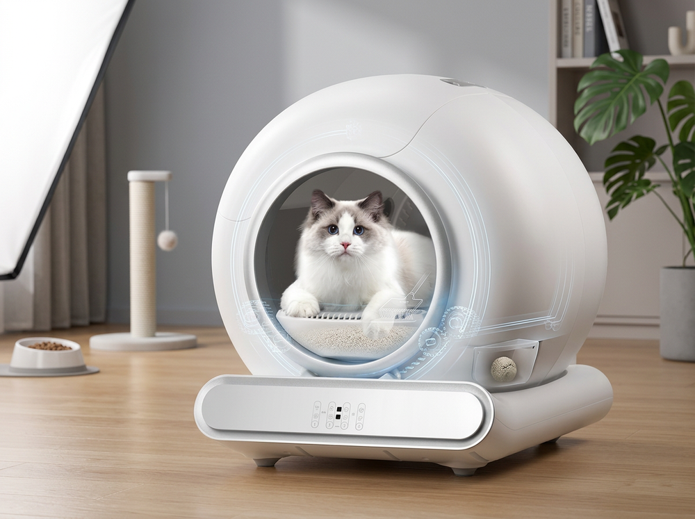 Fully automatic self cleaning cat litter box