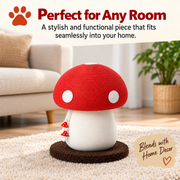 Mushroom-shaped cat scratching tree for cats and kittens