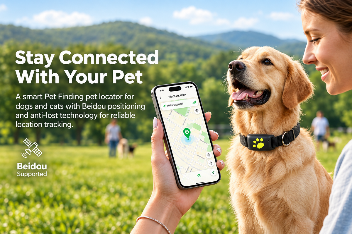 Smart GPS pet locator with Beidou positioning for dogs and cats