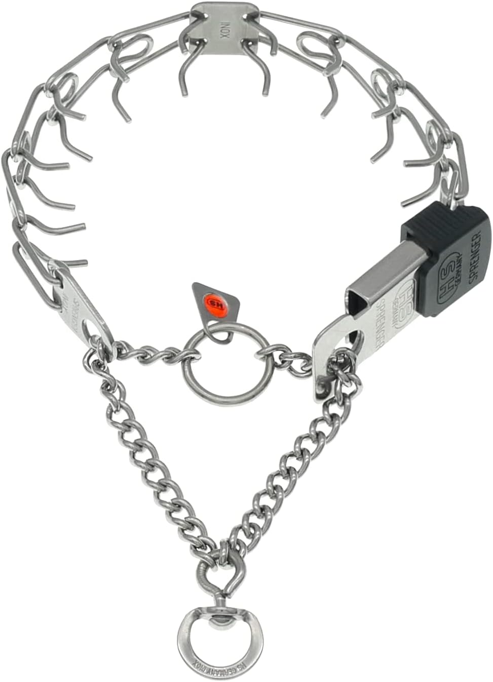German made Herm Sprenger dog training collar with stainless steel design