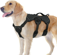 Large dog tactical harness vest for outdoor walking and training