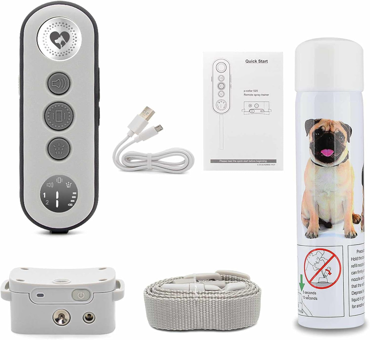Humane no shock bark control collar with remote training functions