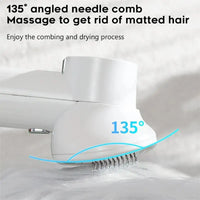 Dog hair dryer comb for post-bath drying and grooming at home