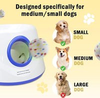 Automatic ball launcher for supervised indoor dog fetch and interactive play