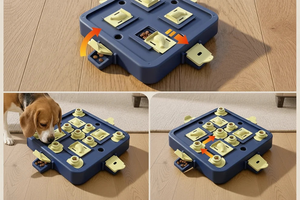 Interactive dog toy designed for mental stimulation and play