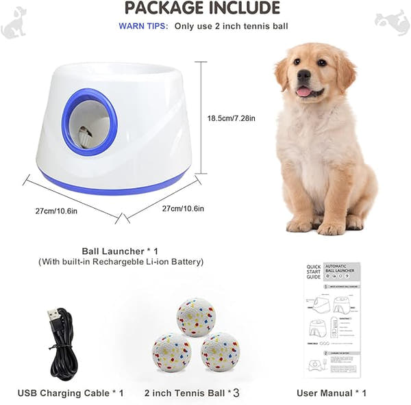 Automatic interactive fetch toy for small and medium dogs