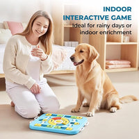 Interactive pet feeding bowl for dogs with puzzle design