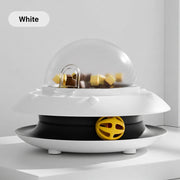 Automatic interactive cat turntable toy with treat dispenser for indoor cats