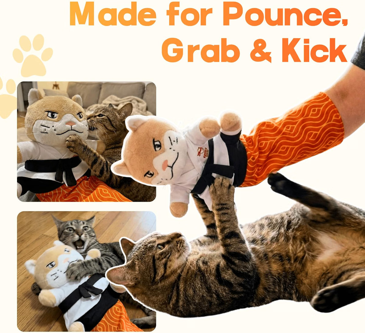 Indoor cat enrichment toy designed for active interactive play