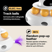 Automatic moving cat activity toy for chasing pouncing and indoor exercise