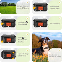 Large dog training collar with waterproof wireless fence support