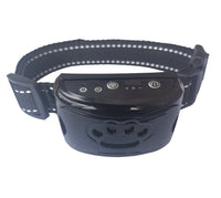 Rechargeable dog bark collar with seven adjustable sensitivity levels for bark-control training
